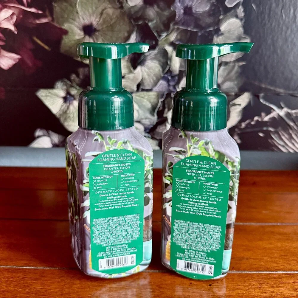 NEW 2-Pc WHITE TEA & SAGE Foaming Hand Soap Bath & Body Works